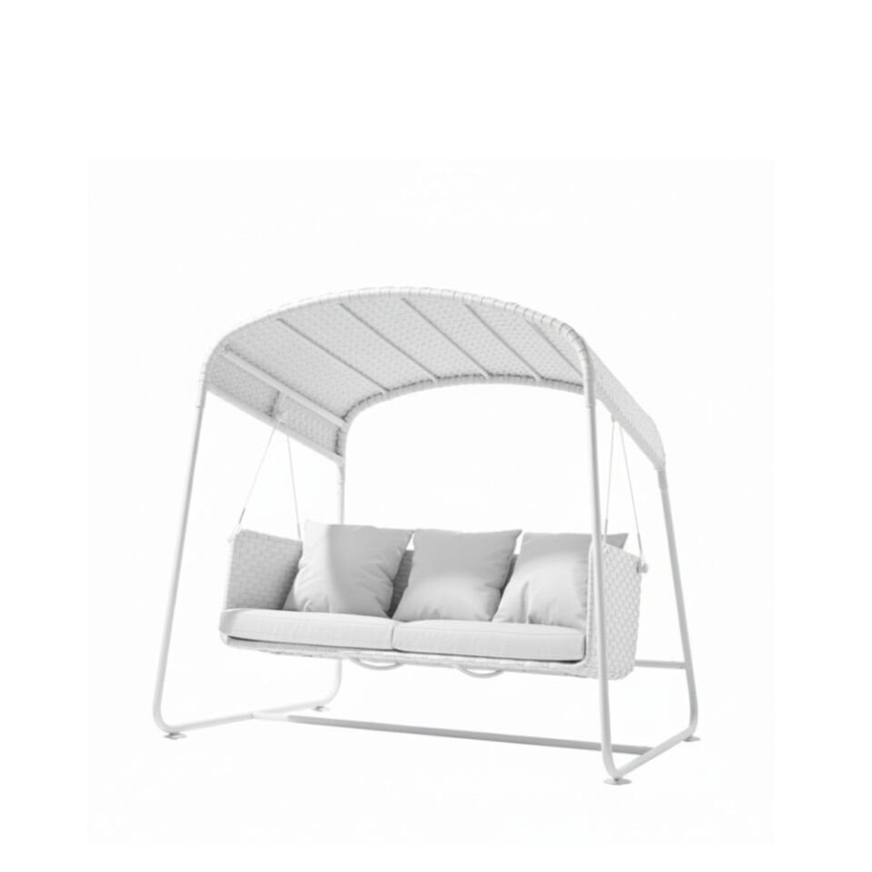 Cave Salıncak Sofa Minderli Beyaz