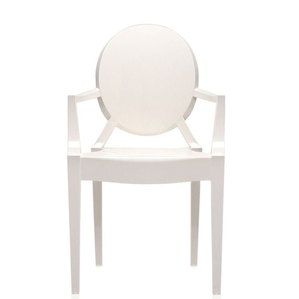 2'li Kartell Louis Ghost Parlak Beyaz Sandalye
