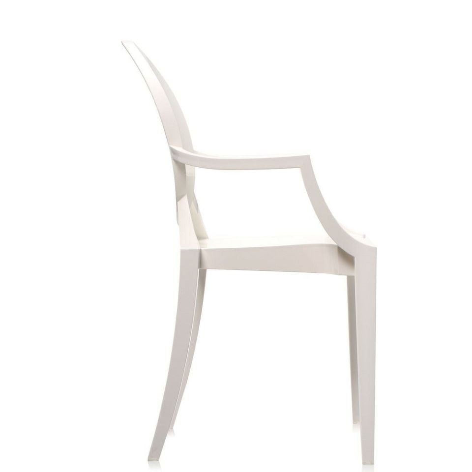 2'li Kartell Louis Ghost Parlak Beyaz Sandalye