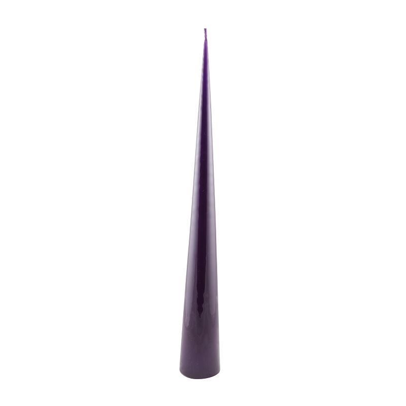 Mum Konik Parlak Patlıcan Mor H:34 cm