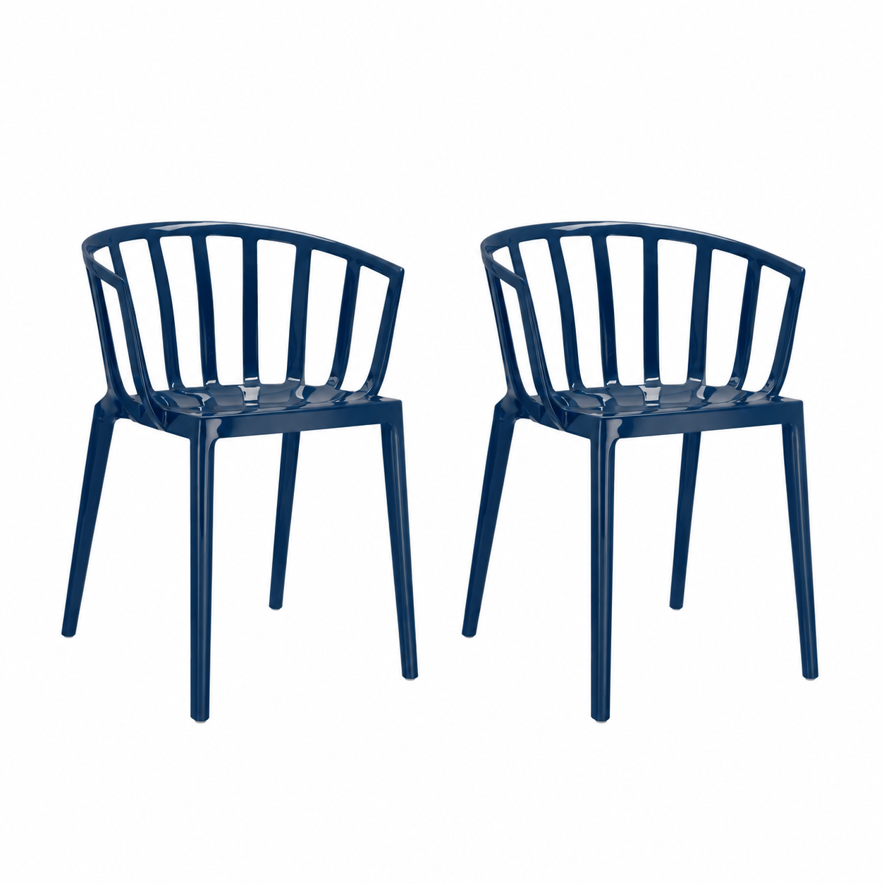 Kartell Venice Parlak Mavi Dış Mekan Sandalye 2'li Koli