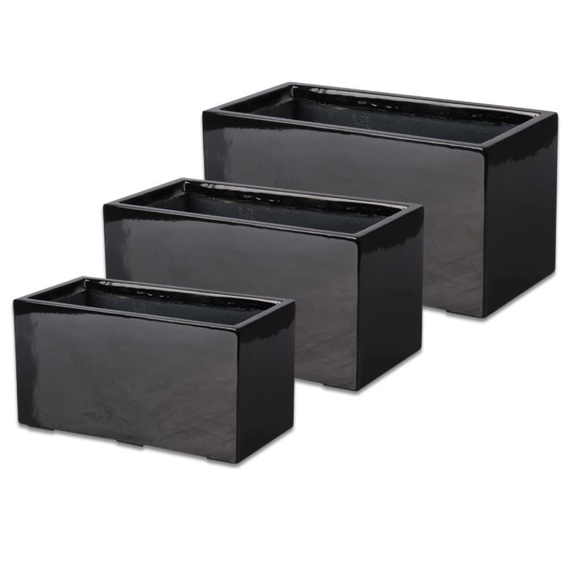 Lounge Siyah Saksı 40x22 cm