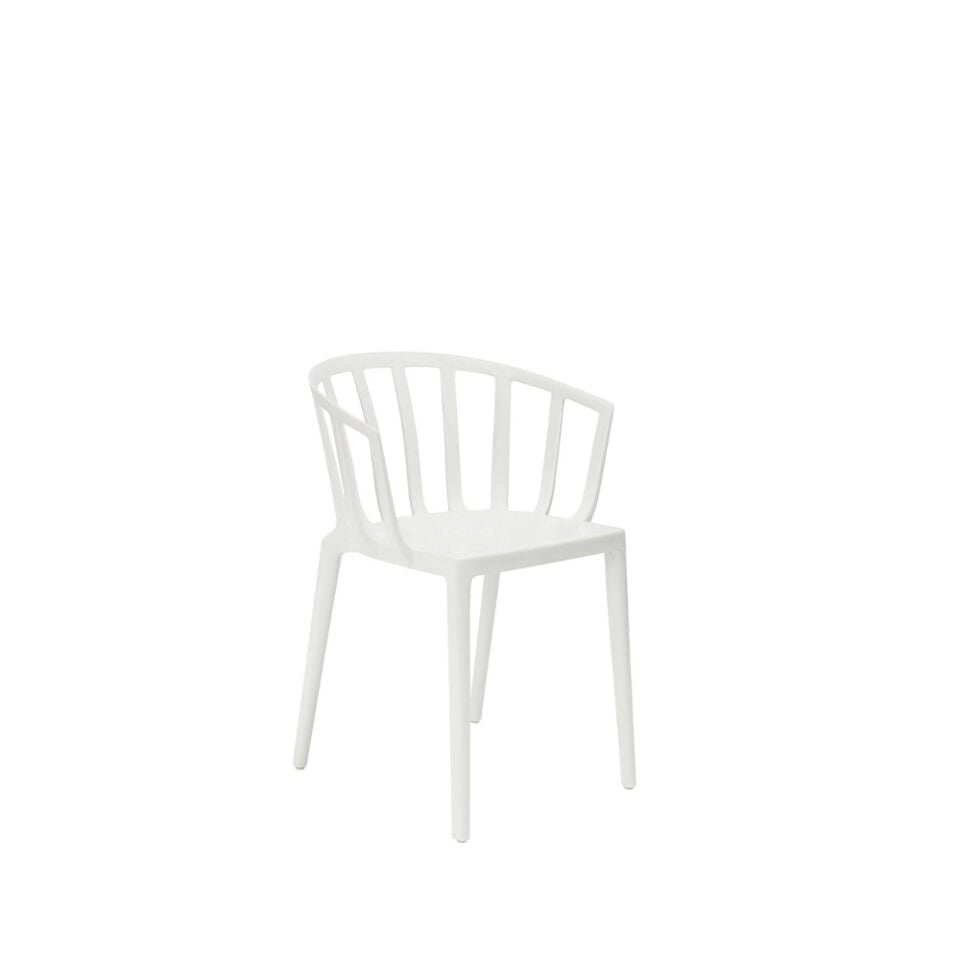 Kartell Venice Parlak Beyaz Dış Mekan Sandalye 2'li Koli