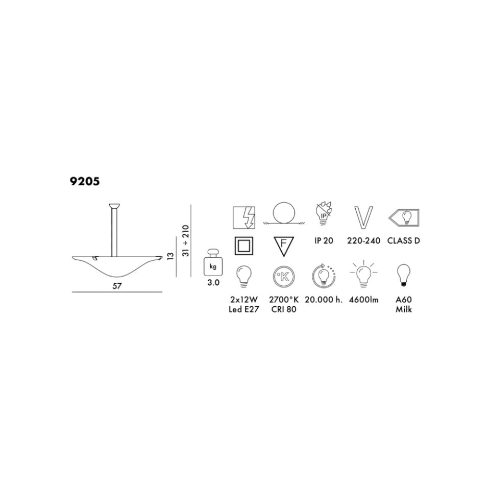 Kartell Aurora Füme Titanyum Tavan Lambası
