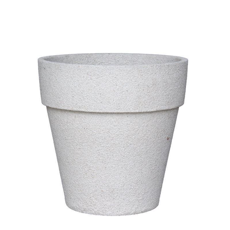 Polystone Saksı/Çiçeklik Beyaz 30x30 cm