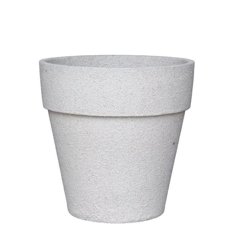 Polystone Saksı/Çiçeklik Beyaz 30x30 cm
