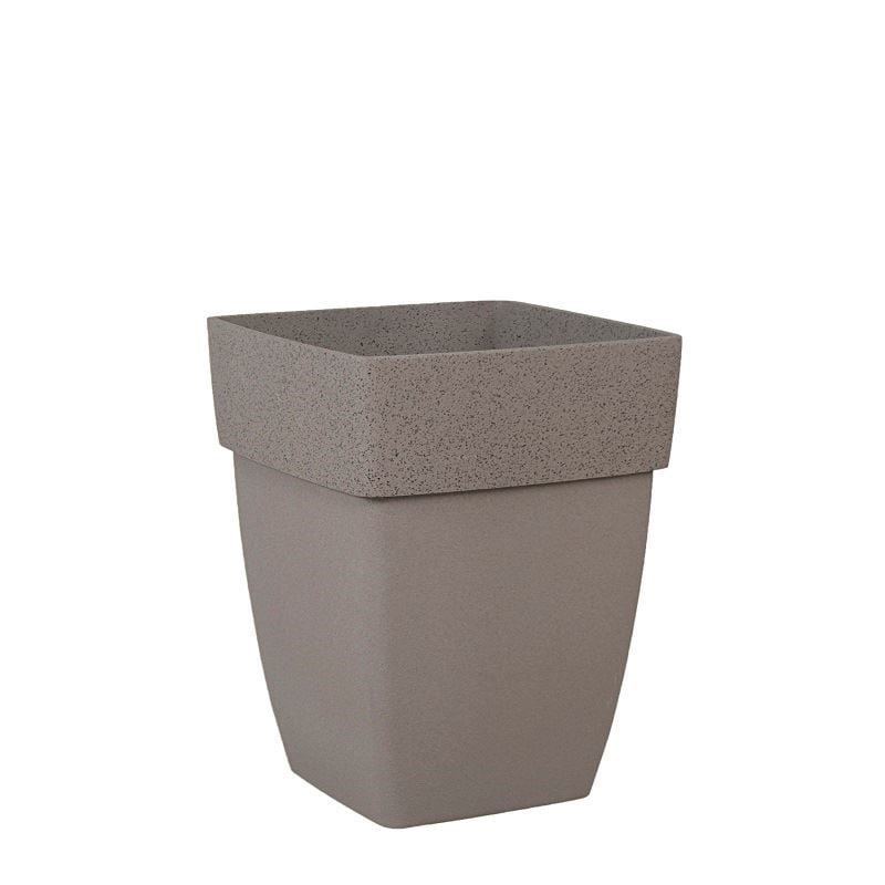 Polystone Saksı/Çiçeklik Kumlu Taupe Kenar 37x47 cm