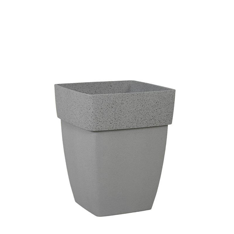 Polystone Saksı/Çiçeklik Kumlu Gri Kenar 37x47 cm
