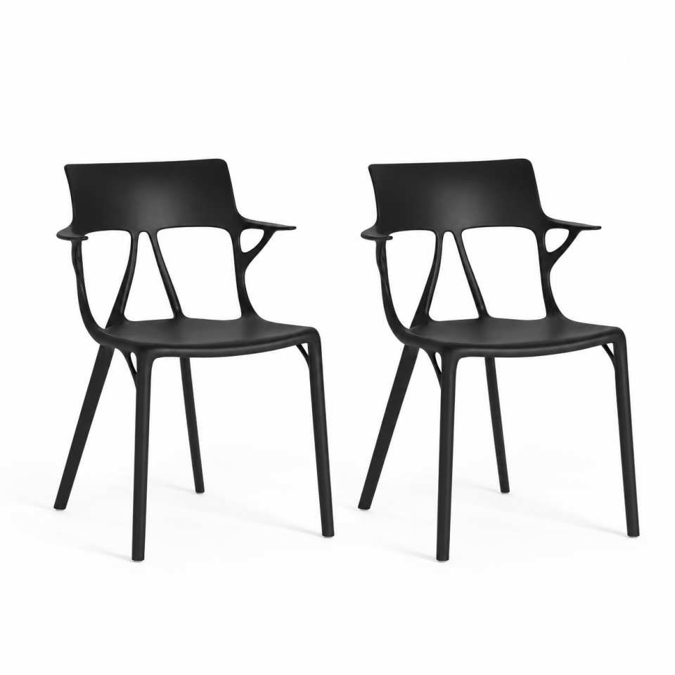 Kartell A.I. Siyah Sandalye 2'li Kutu