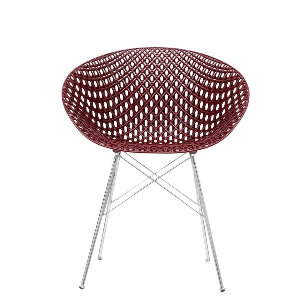 Smatrik Sandalye Bordo/Krom