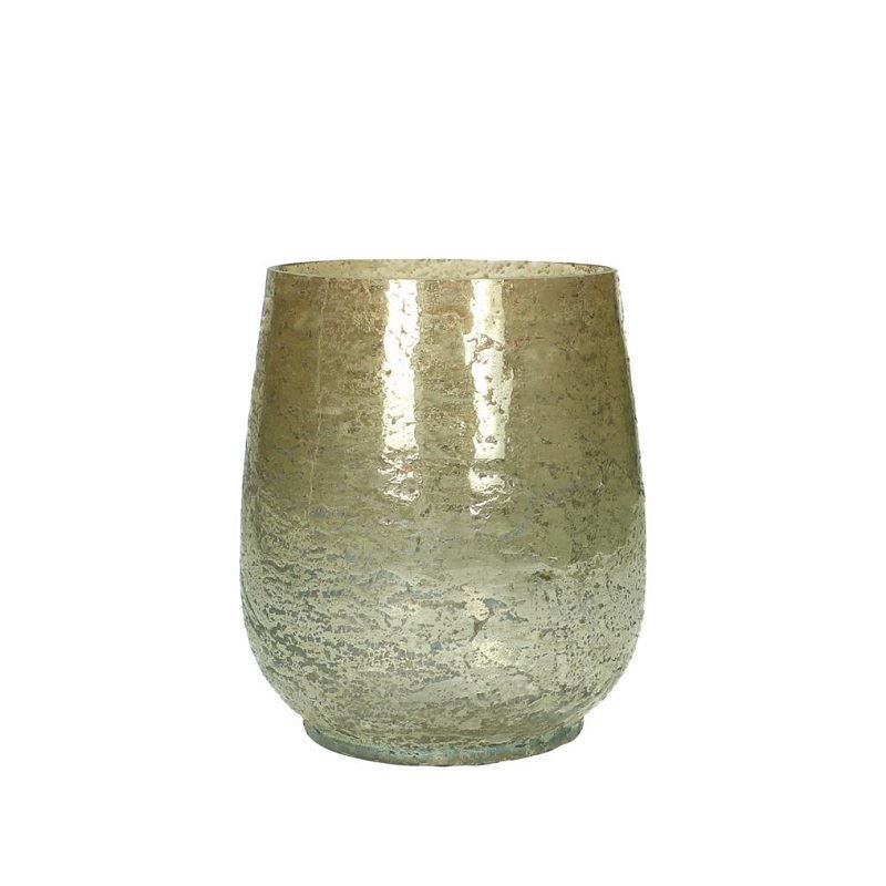 Vazo Gold/Yeşil H:14  cm