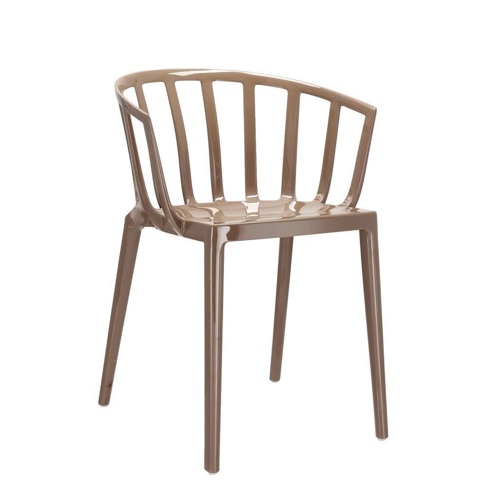 2'li Kartell Venice Sandalye Paslı Bej-Krem