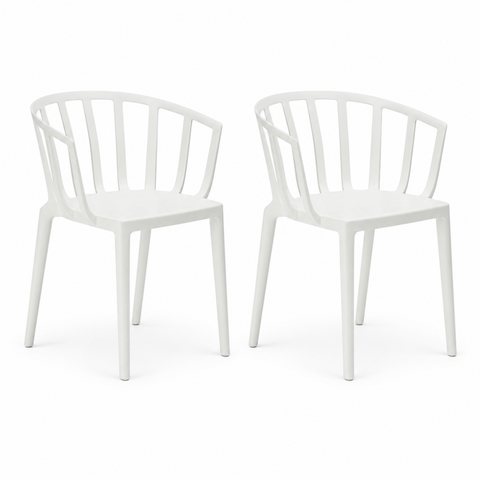 Kartell Venice Sandalye Beyaz 2'li Koli