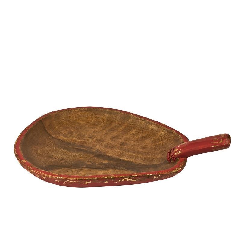 Kırmızı Varak Desen Dekoratif Obje 50x35 cm