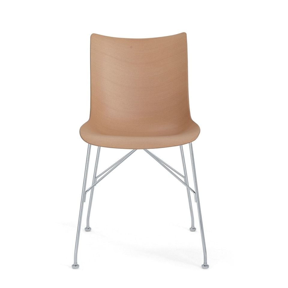 P/Wood Sandalye Açık Kahve/Krom