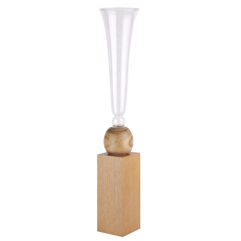 Cam Ahşap Vazo 95,5cm