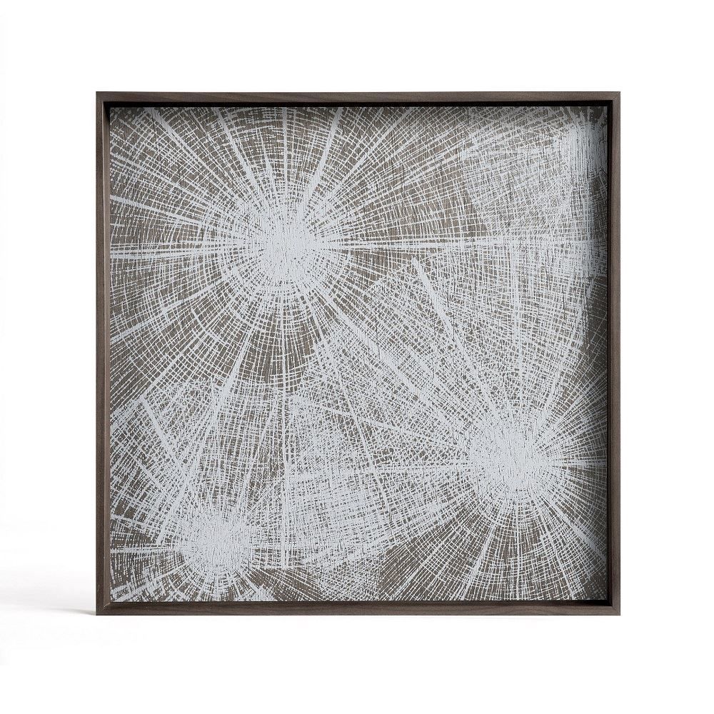 Tepsi Ahşap Beyaz Dilimler 38x38 cm