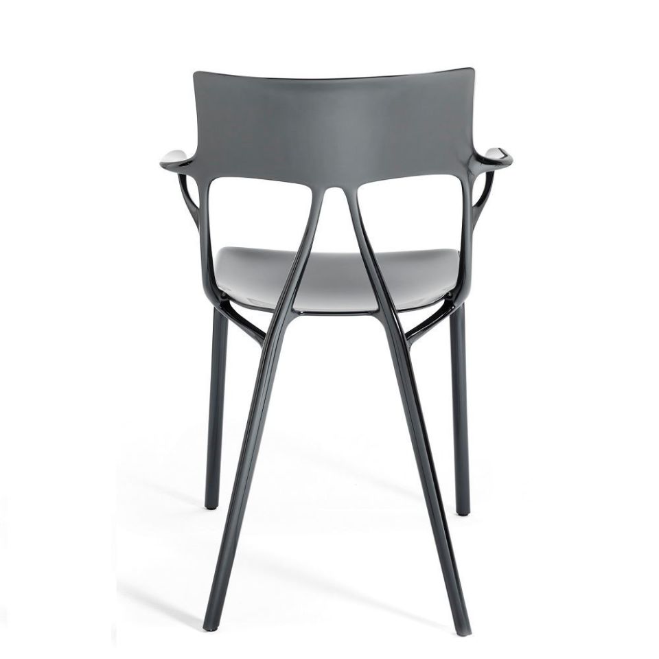 2'li Kartell A.I. Metalik Titanyum Sandalye