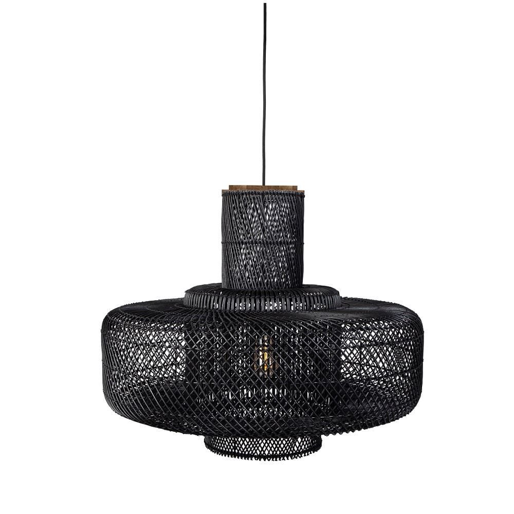 Elements Sarkıt Siyah Rattan 80x64 cm