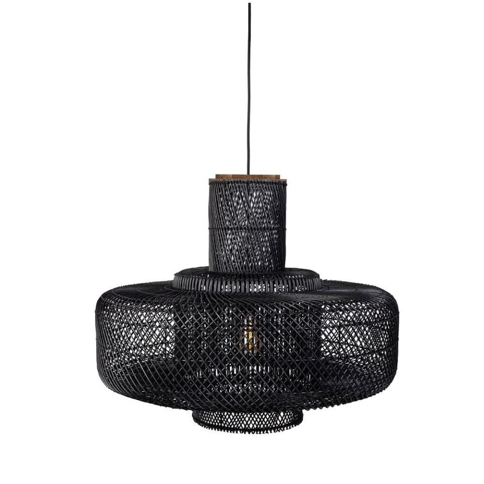 Elements Sarkıt Siyah Rattan 80x64 cm