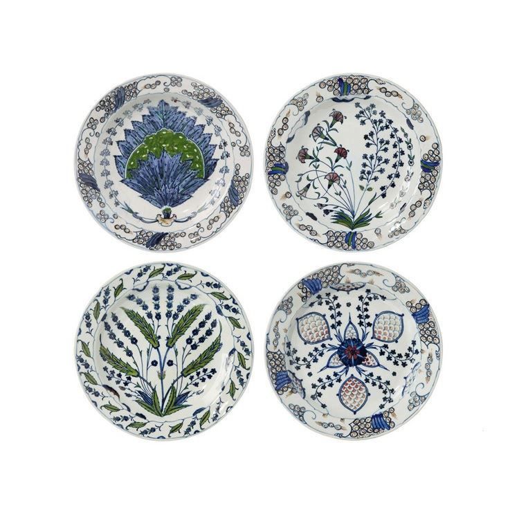 Isfahan Tabak Mavi Beyaz Q:30 cm