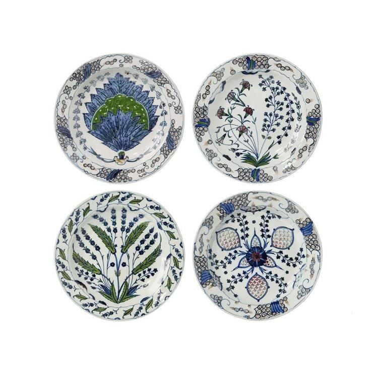 Isfahan Tabak Mavi Beyaz Q:30 cm