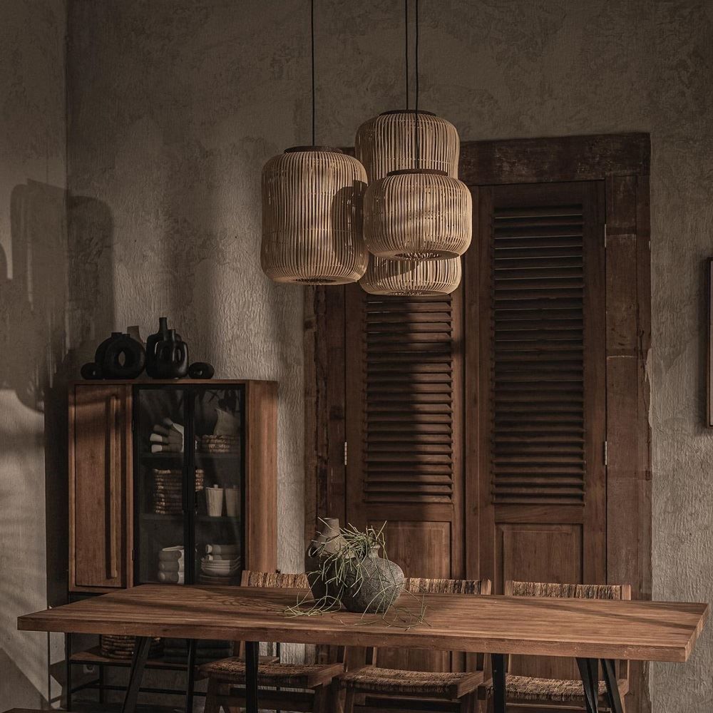 Barrel Sarkıt Natural Rattan 35x64 cm