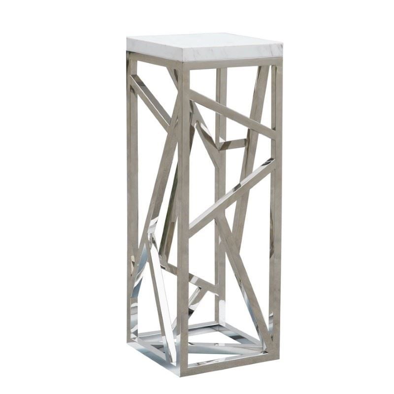 Mermer Yan Sehpa 110cm