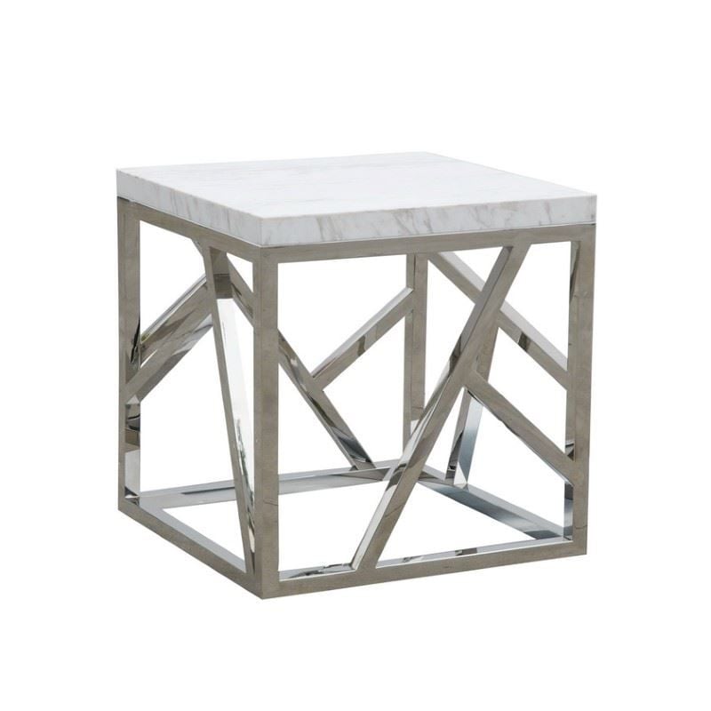 Mermer Yan Sehpa 60cm