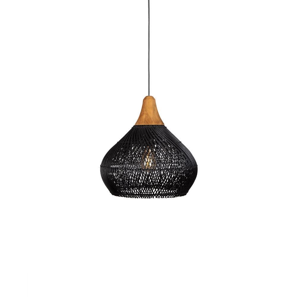 Bell Sarkıt Siyah Rattan 50x50 cm