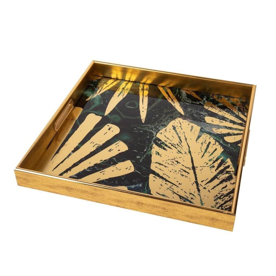 Gold Kare Tepsi 40 cm