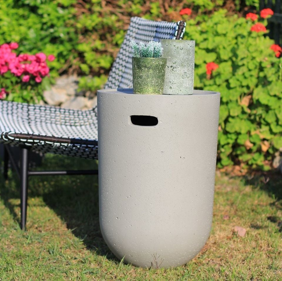 Sehpa Yuvarlak Beton 42x60 cm